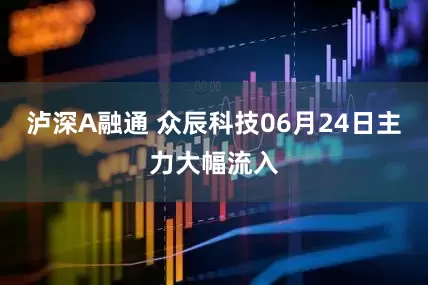 泸深A融通 众辰科技06月24日主力大幅流入